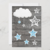 ボーイゾーンズベビーシャワー招待状素朴モー 招待状 (裏面)