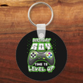 ボーイタイムレベルアップビデオゲーム誕生日ゲーマー11 キーホルダー (正面)