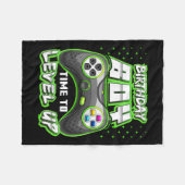 ボーイタイムレベルアップビデオゲーム誕生日ゲーマー11 フリースブランケット (正面(横))