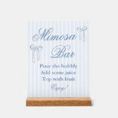 ボーイターブブルーブライダルシャワーミモザバー アクリルサイン (正面)