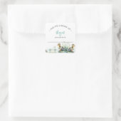 ボーイダックベビーシャワー蔵書票 スクエアシール (バッグ)