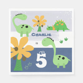 ボーイダノジュラシック誕生日パーティー スタンダードランチョンナプキン
