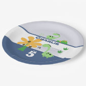 ボーイダノジュラシック誕生日パーティー ペーパープレート (アングル)