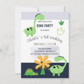 ボーイダノジュラシック誕生日パーティー 案内状 (正面)
