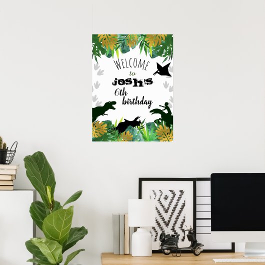 ボーイダノス誕生日ウェルカムサイン ポスター (ホームオフィス)