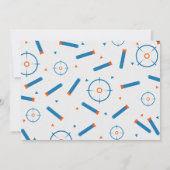 ボーイダーツガン戦争の誕生日パーティー写真 招待状 (裏面)