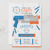 ボーイダーツガン戦争の誕生日パーティー 招待状 (正面)