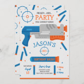 ボーイダーツガン戦争の誕生日パーティー 招待状 (正面/裏面)