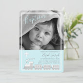 ボーイチョオ《キリスト教》洗礼式や命名式バプテスマ写真 招待状 (スタンド正面)