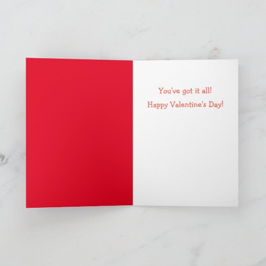 ボーイッおもしろいトシープバレンタインズホリデーカード シーズンカード (内部)