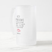 ボーイッおもしろいトバレンタインデーパーソナライズされた フロストグラスビールジョッキ (正面左)