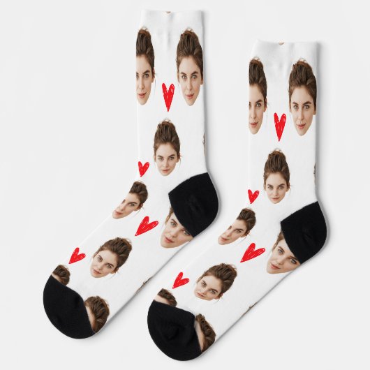 ボーイッカスタムトソックス用顔ソックスパーソナライズされた ソックス (左)