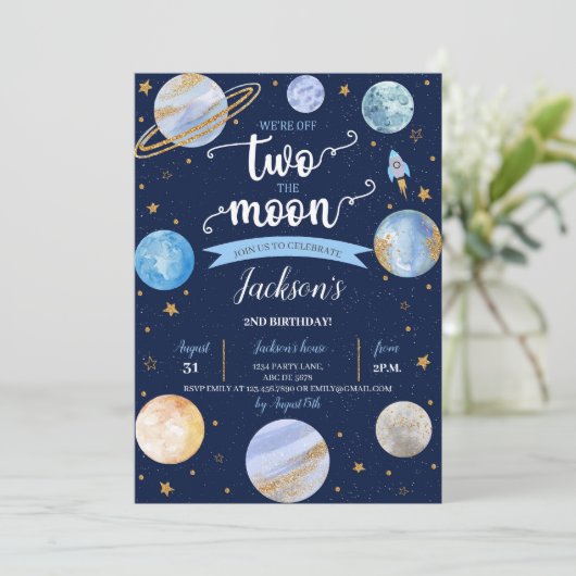 ボーイツザムーン宇宙誕生日 招待状 (スタンド正面)
