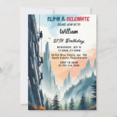 ボーイツリーおもしろいクリフロック登山21st誕生日 招待状 (正面)