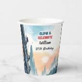 ボーイツリーおもしろいクリフロック登山21st誕生日 紙コップ (正面)