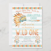 ボーイティルバルボアステカホワイルドワン誕生日招待状 招待状 (正面)