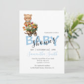 ボーイテディブルー素朴フローラベビー発表 案内状 (スタンド正面)