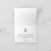 ボーイテディベアベビーシャワーサンキューカード サンキューカード (内部)