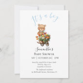 ボーイテディベアリーウエイトブルーフローラ発表 案内状 (正面)