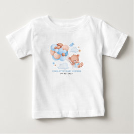 ボーイテディベア「クマが来るの待つのも堪忍袋の緒が切れるよ」ベビー服 ベビーTシャツ