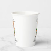 ボーイテディ素朴フローラベビーシャワー紙カップ 紙コップ (左)