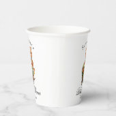 ボーイテディ素朴フローラベビーシャワー紙カップ 紙コップ (右)