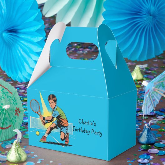 ボーイテニス誕生日パーティー フェイバーボックス (パーティー)
