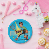 ボーイテニス誕生日パーティー ペーパープレート (パーティー)