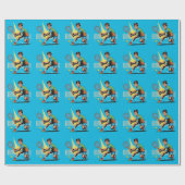 ボーイテニス誕生日パーティー ラッピングペーパー (フラット)