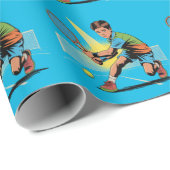 ボーイテニス誕生日パーティー ラッピングペーパー (ロールコーナー)