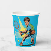 ボーイテニス誕生日パーティー 紙コップ (裏面)