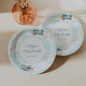 ボーイテーマ用飛行機パーティーベビシャワー ペーパープレート