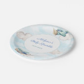 ボーイテーマ用飛行機パーティーベビシャワー ペーパープレート (アングル)