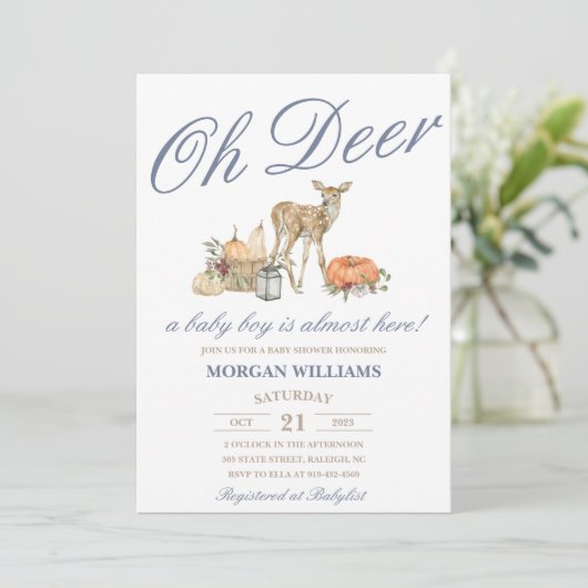 ボーイディアベビーシャワー招待状 招待状 (スタンド正面)