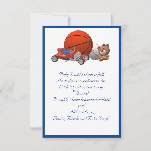 ボーイトイズテーマフラットサンキューカード サンキューカード (正面)