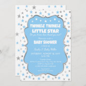 ボーイトゥインクルリトルスターベビーシャワー招待状 招待状 (正面/裏面)
