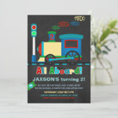 ボーイトレイン2回目の誕生日の招待状。 招待状 (スタンド正面)