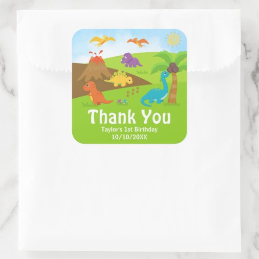 ボーイドウイスラバースデーパーティーありがとうスクエアスティック スクエアシール (バッグ)