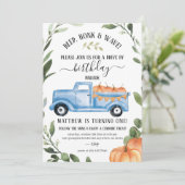 ボーイドライブバイパンプキン誕生日招待状 招待状 (スタンド正面)