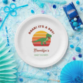 ボーイドーンディオナベビーシャワーレトロサンセット ペーパープレート (パーティー)