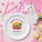 ボーイドーンディオナベビーシャワーレトロサンセット ペーパープレート (パーティー)