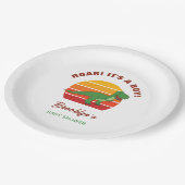 ボーイドーンディオナベビーシャワーレトロサンセット ペーパープレート (アングル)