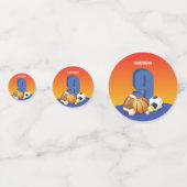 ボーイナックス誕生日スポーツボール コンフェッティ (正面)