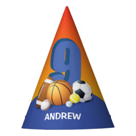 ボーイナックス誕生日スポーツボール パーティーハット