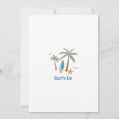 ボーイネイビーザビッグワンサーフィン1歳パーティー 招待状 (裏面)