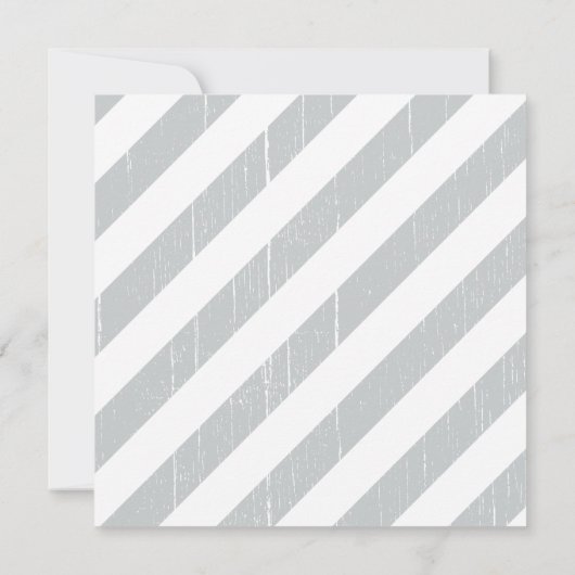 ボーイネイビーブルーボウタイグレイストライプベビーシャワー#2 招待状 (裏面)