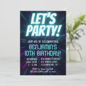 ボーイネオンブルーバースデーパーティー 招待状 (スタンド正面)