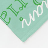 ボーイネームの作成タイポグラフィティール(緑がかった色) フリースブランケット (角)