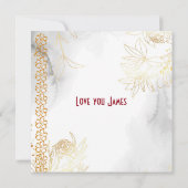 ボーイハグ羊フローラヴィンテージキッズバレンタインカード (裏面)