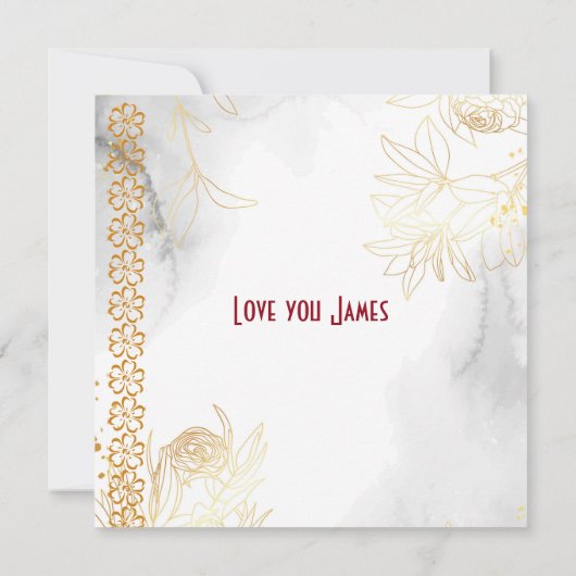 ボーイハグ羊フローラヴィンテージキッズバレンタインカード (裏面)